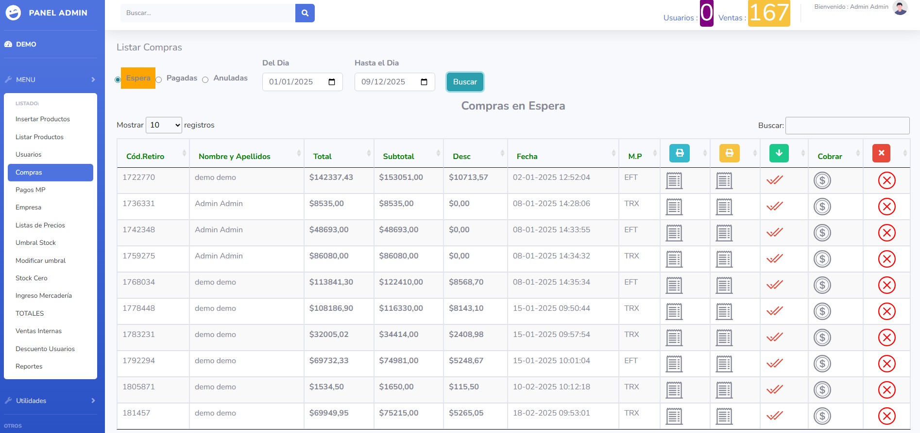 Sistema de facturación Online